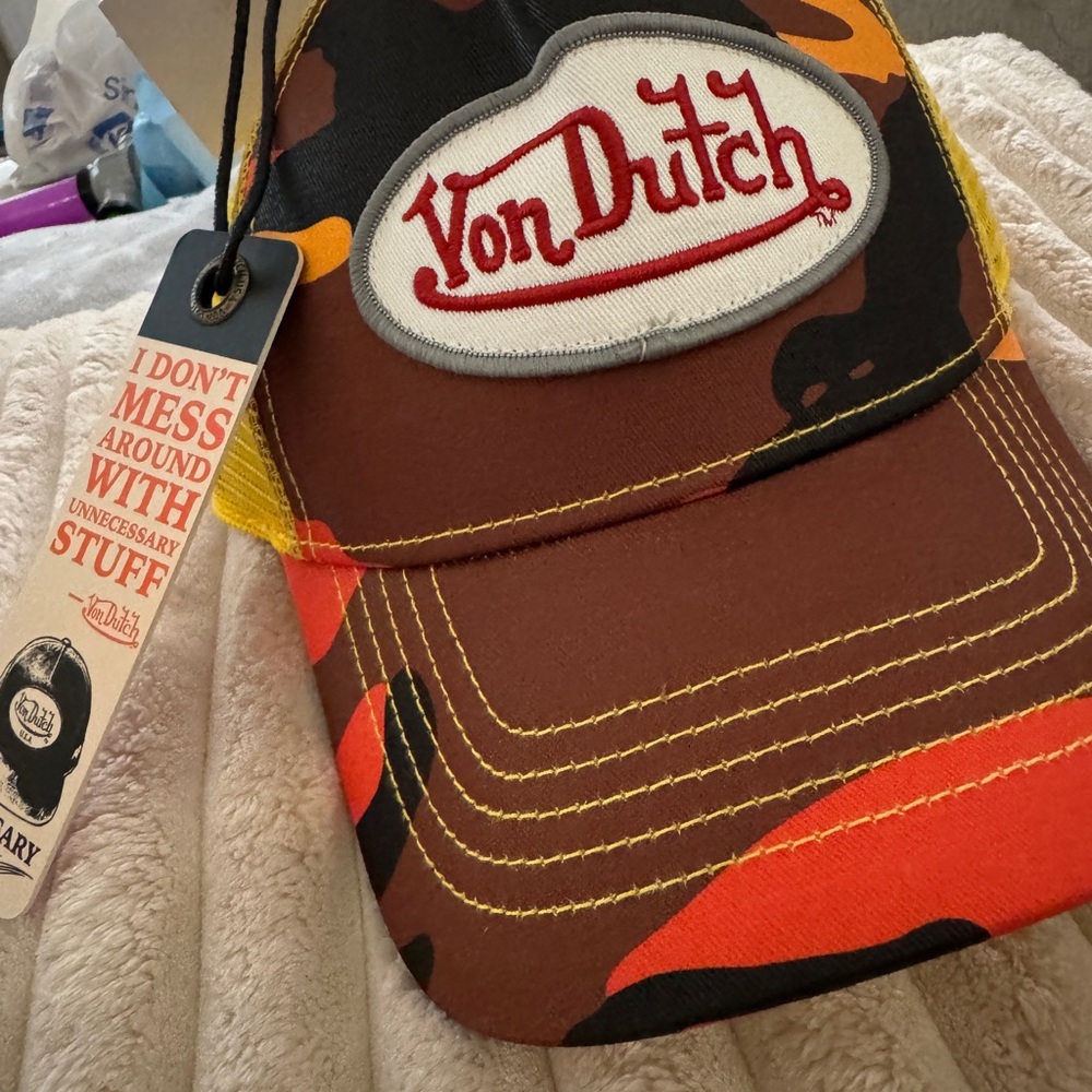 Von Dutch Hat - Orange, Brown, and Yellow